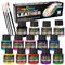 Premium Acrylic Shoe & Leather Paint Kit 13-Color with 4 Brushes (1 oz Bottles) - Acrylic Leather Paint for Shoes, Sneakers, Jackets, Bags, Purses, Furniture